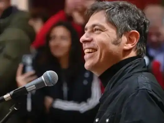 Axel Kicillof en el discurso post electoral