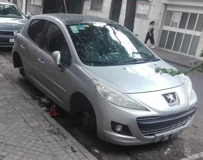 Le robaron dos ruedas a un Peugeot que estaba estacionado en Presidente Roca al 1100