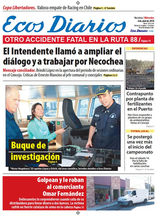 Tapa del 4 de abril de 2018