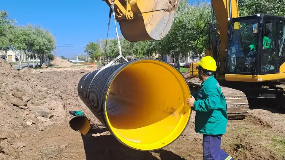 La obra de desagües pluviales en barrio olimpo alcanza el 89% de avance y entra en su etapa final