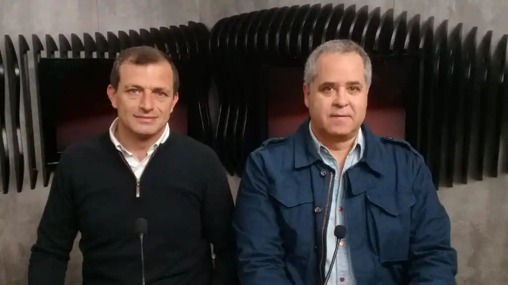 Eduardo Bucca y Alejandro Rodriguez en el desayuno de Tandil Despierta