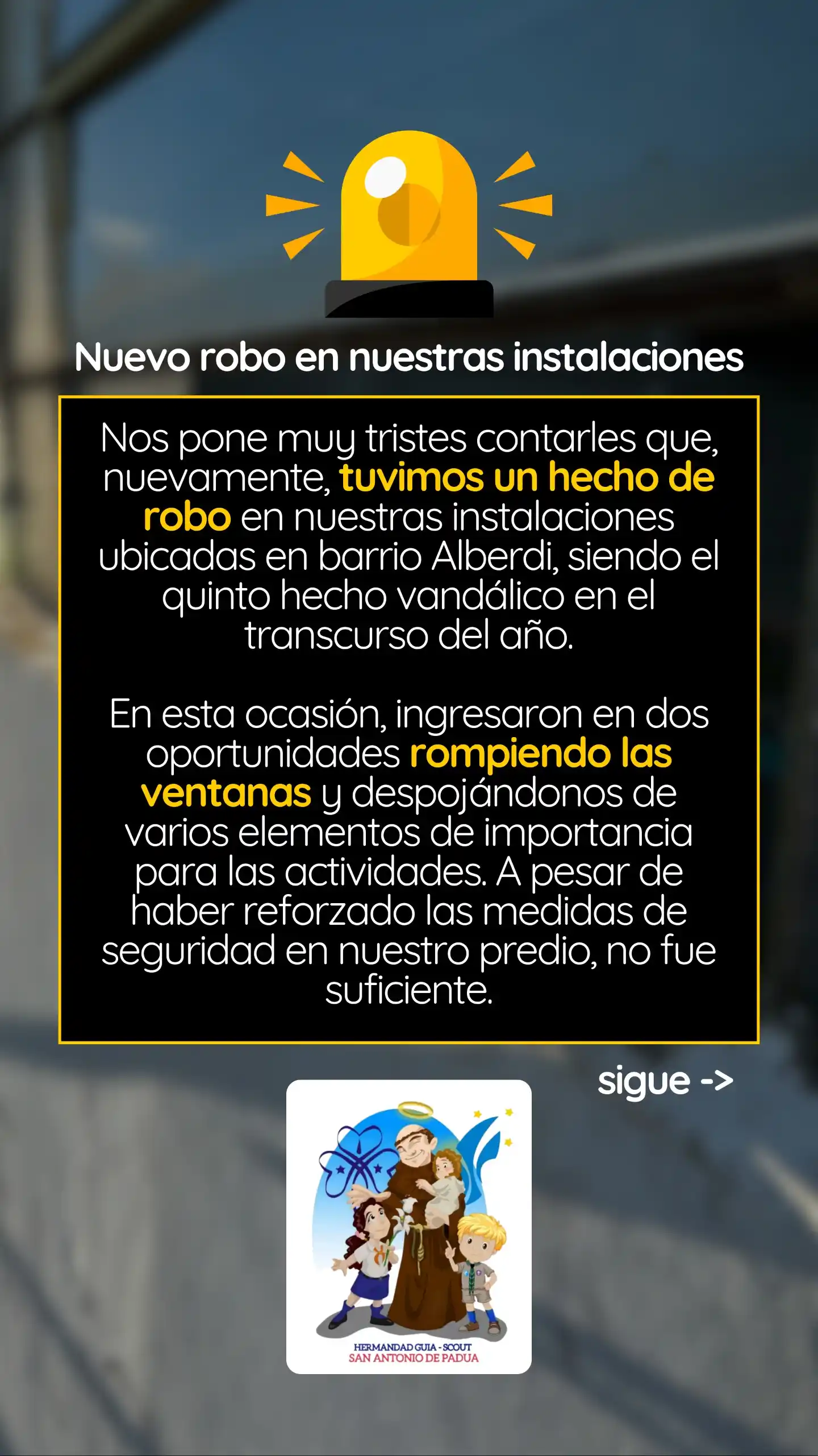 Comunicado de la Hermandad Guía Scout