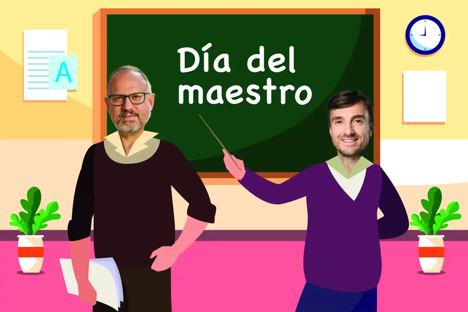 Intendentes y maestros: Diego Valenzuela (JxC) y Lucas Ghi (FdT). Foto: LaNoticia1.com