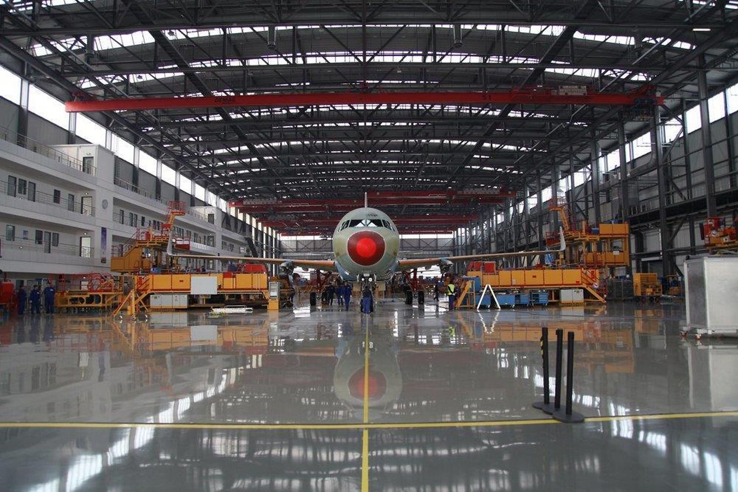 La planta de Airbus en China empezó el ensamblaje de su primer A321