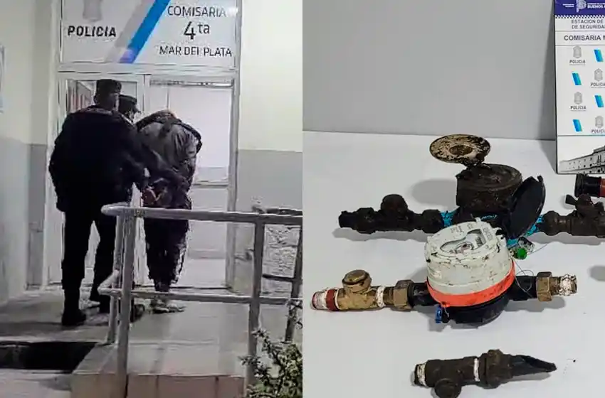 Robó medidores de agua y caños de bronce en el barrio Las Lilas