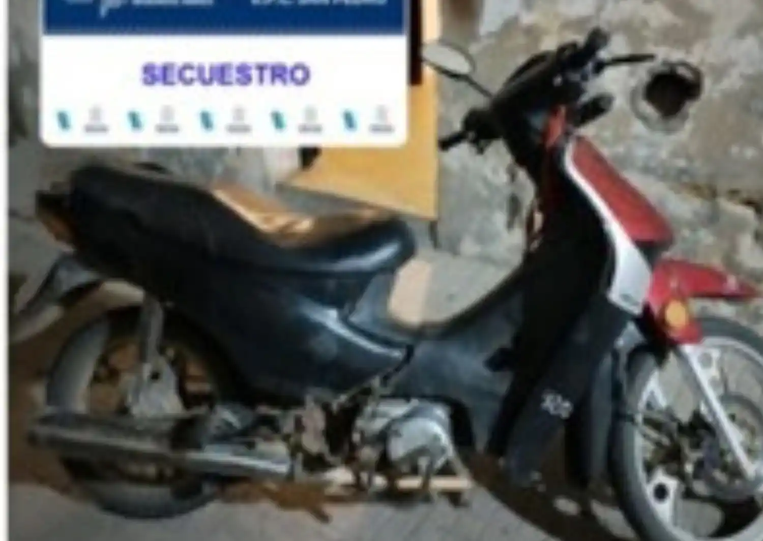 motocicleta secuestrada