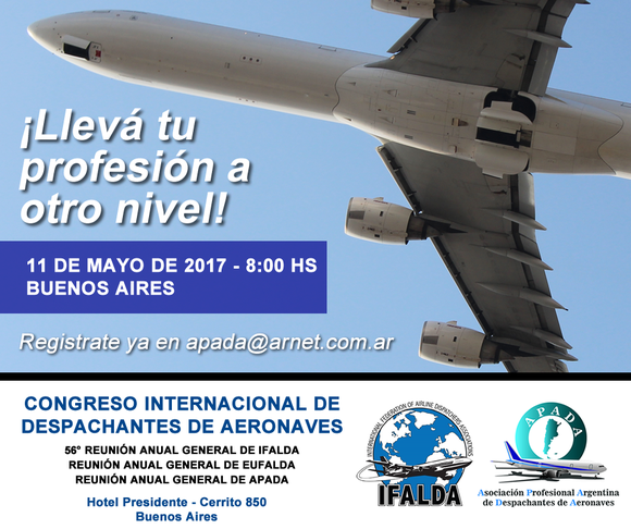 Llega a Buenos Aires el Congreso Internacional de Despachantes de Aeronaves