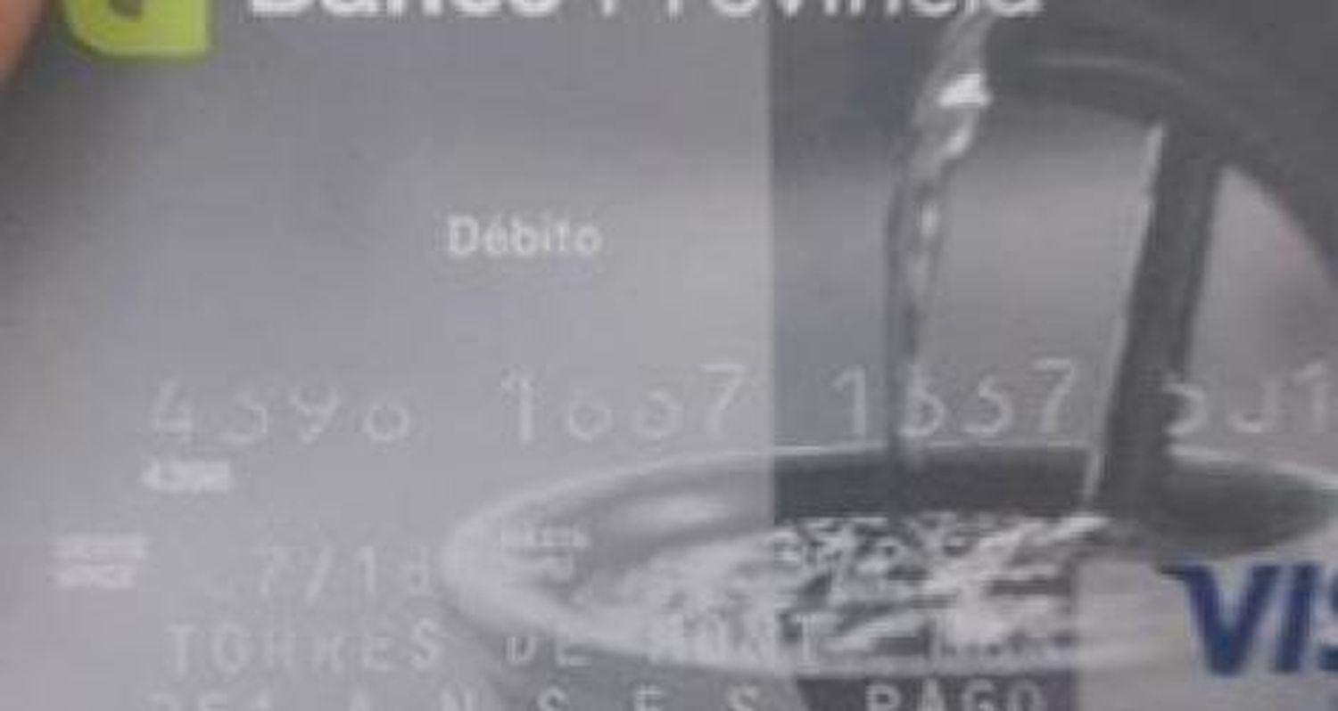 Tarjeta de débito encontrada