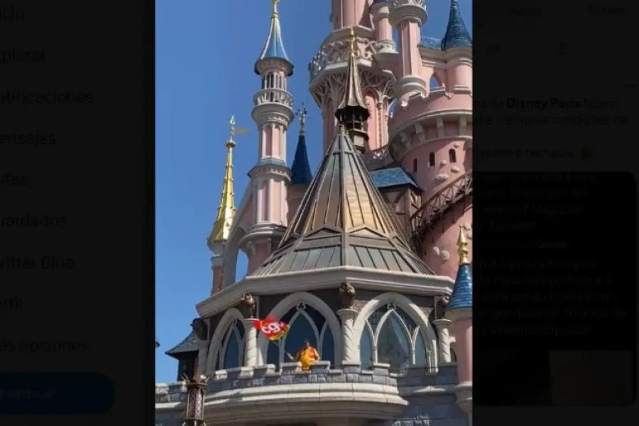 Tomaron el castillo de la princesa por una protesta gremial en Eurodisney