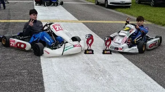 Los hermanos Cisterna Moriconi y su buen presente en la Asociación Zonal de Karting
