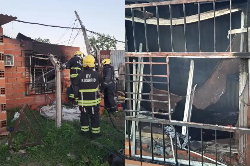 Incendio en zona norte: se prendió fuego una casa precaria