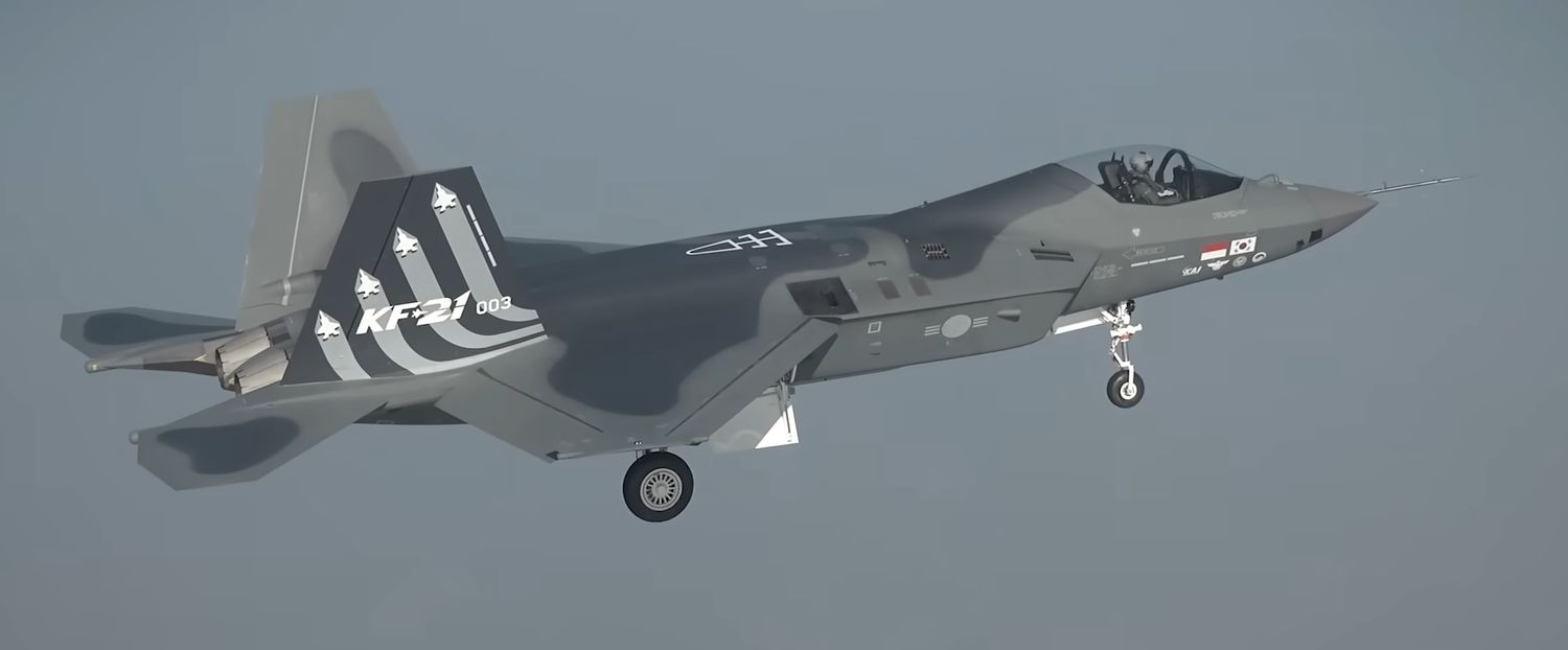 The third KF-21 Boramae prototype made its maiden flight