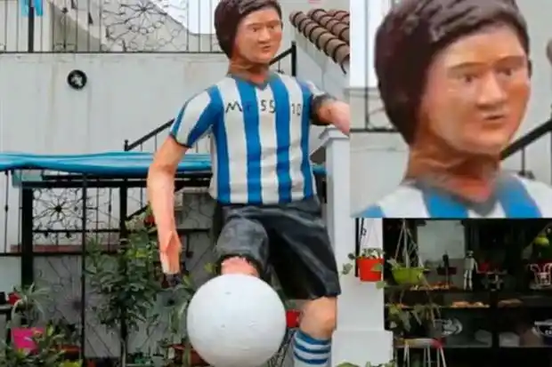 La estatua de Lionel Messi en Famaillá que es furor en las redes