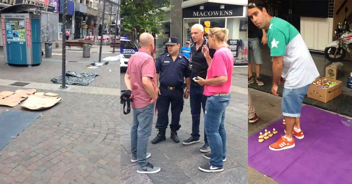 Desbarataron a 40 manteros en la Peatonal San Martín