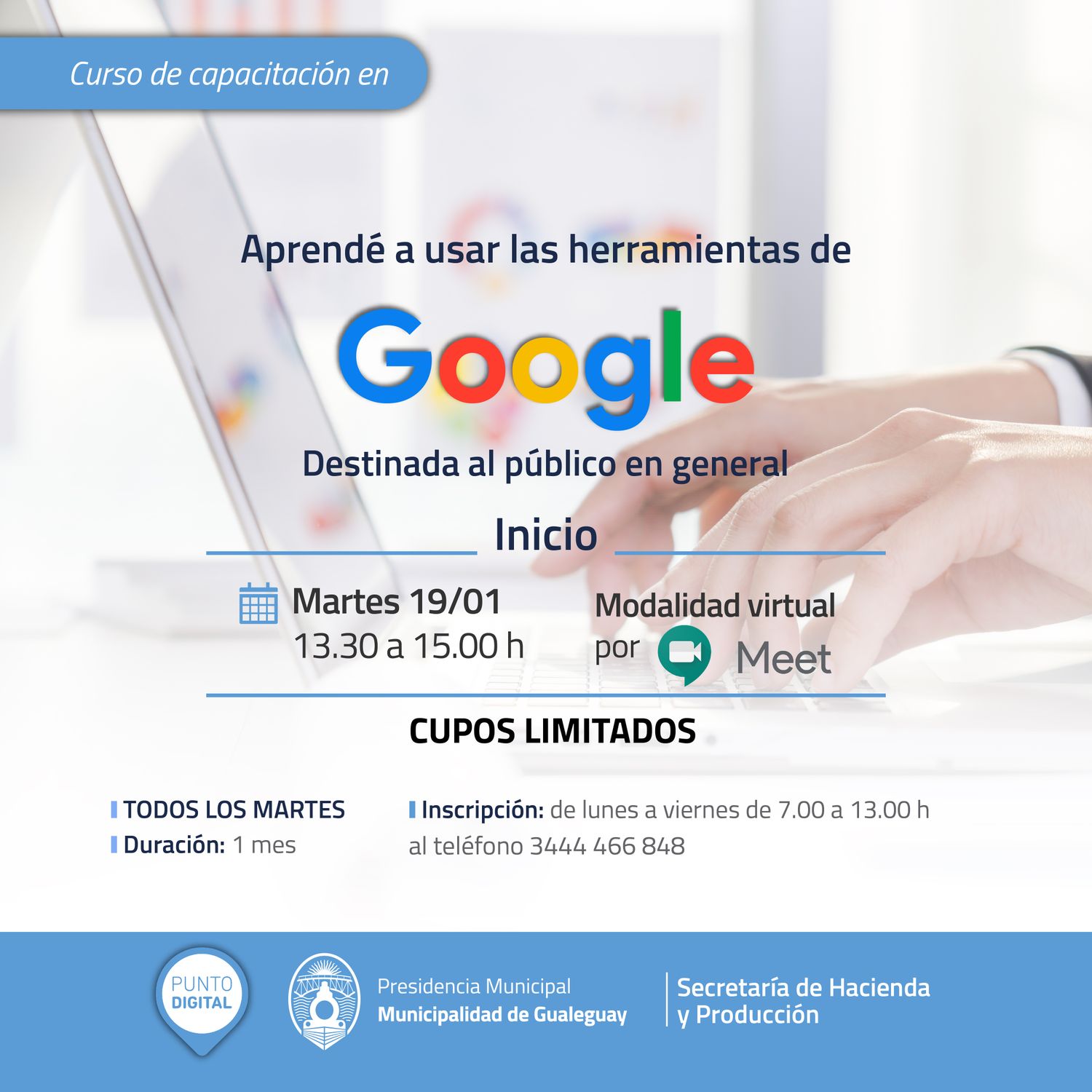 Punto Digital: ofrece Cursos de Excel, Publisher y Google