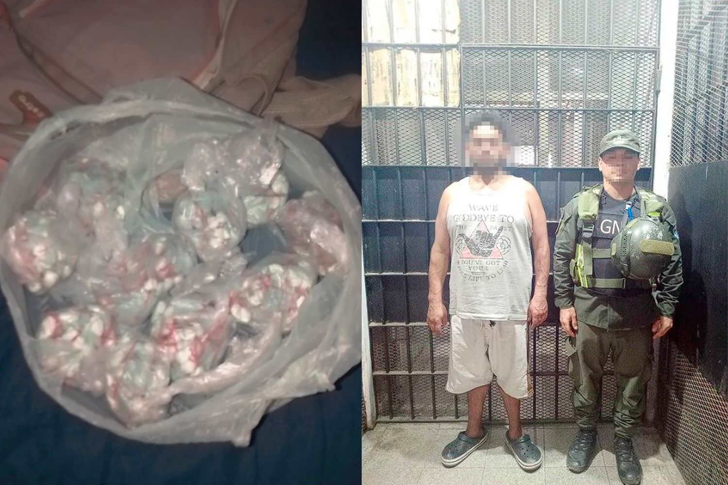 Operativo de GNA en el sur provincial: secuestraron más de 500 envoltorios de cocaína y detuvieron a 3 personas