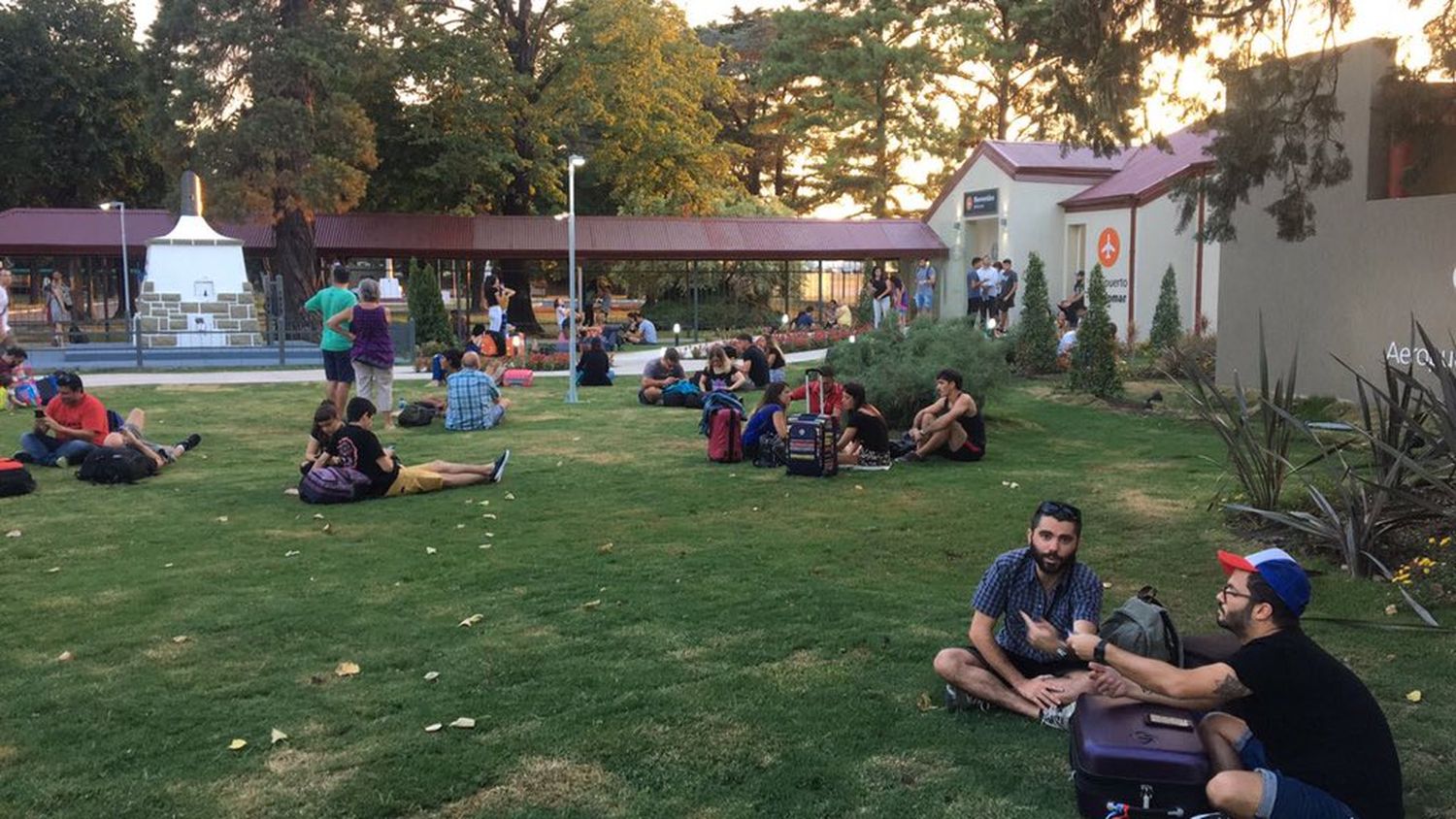 La sala de embarque al aire libre del aeropuerto de El Palomar