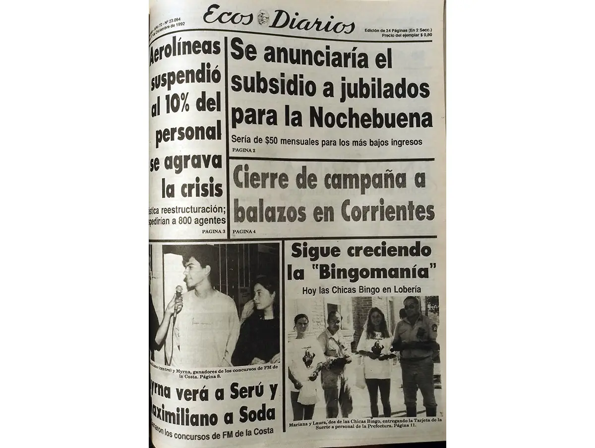 Jueves 17 de diciembre de 1992