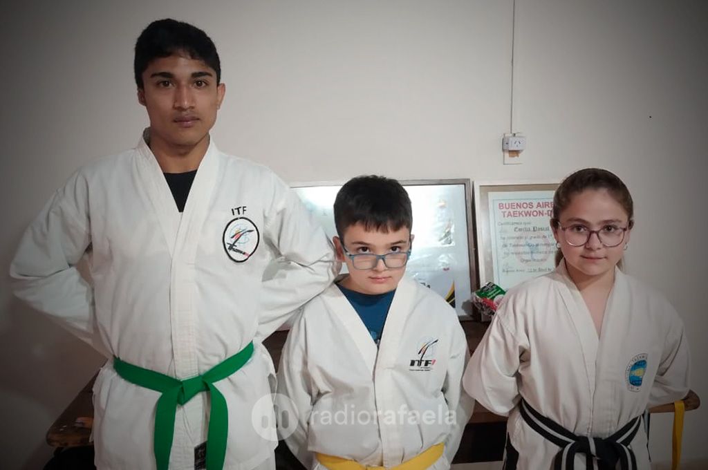 Brian, Nacho y Emilia, las promesas rafaelinas que buscan cumplir un sueño deportivo.