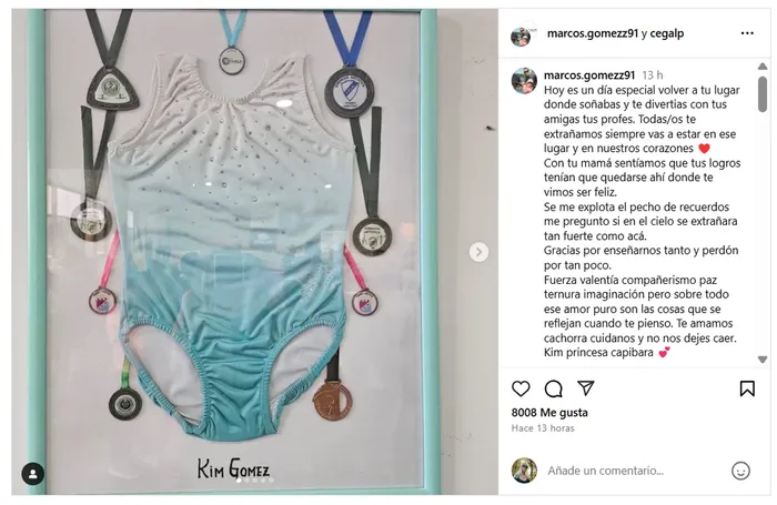 Foto del Instgram del Papa de Kim Gomez