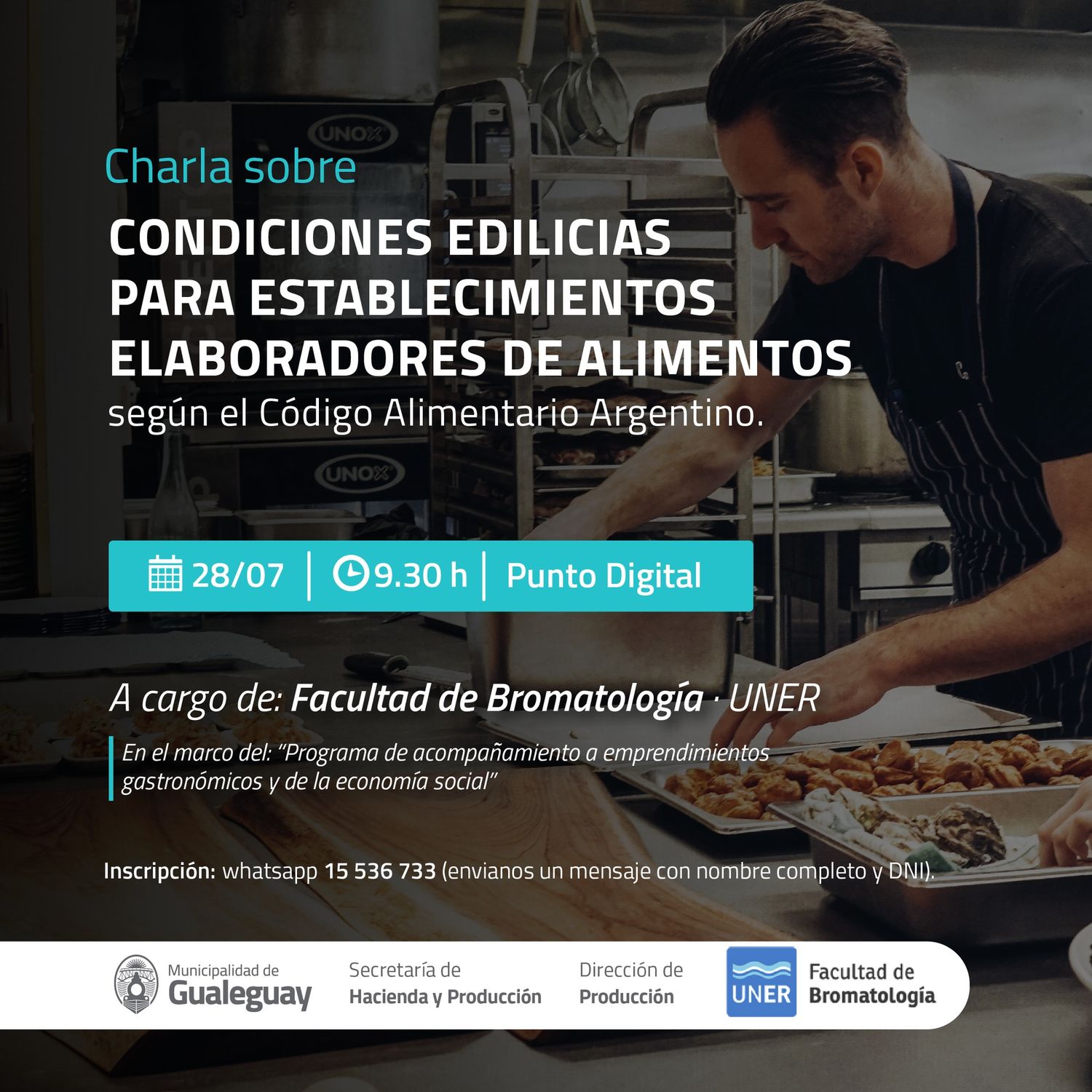 Continúan las charlas para trabajadores del rubro alimenticio