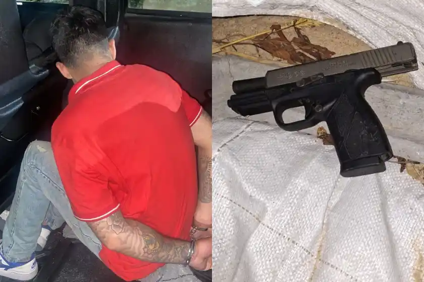 Detenido con un arma.