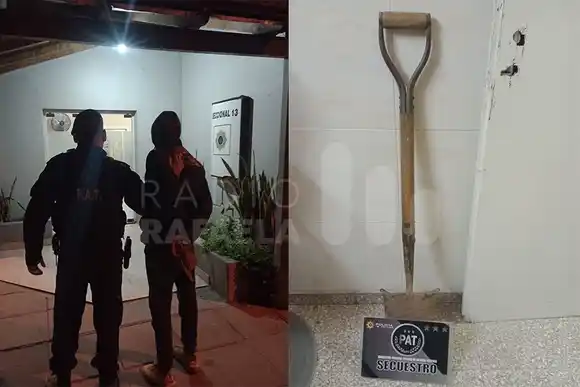 De no creer: lo atraparon robando plantas con una pala en la vía pública