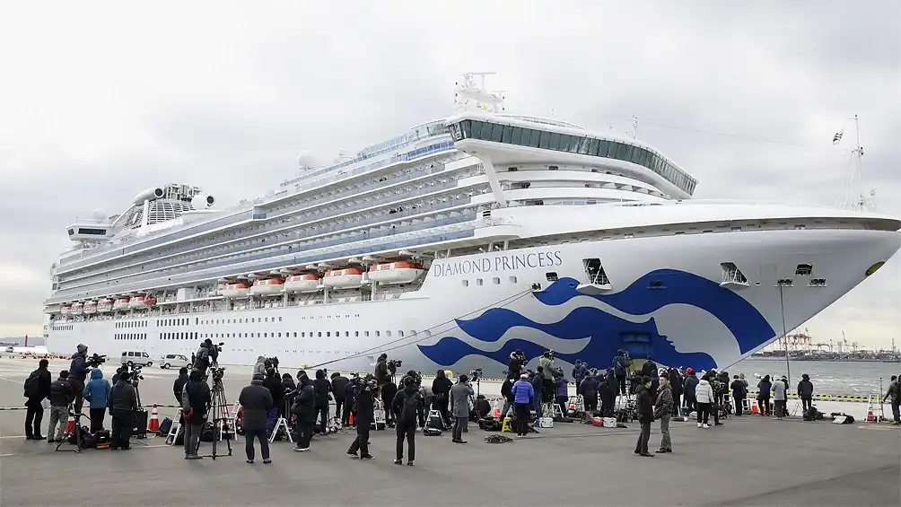 Hay ocho argentinos en el crucero japonés en cuarentena