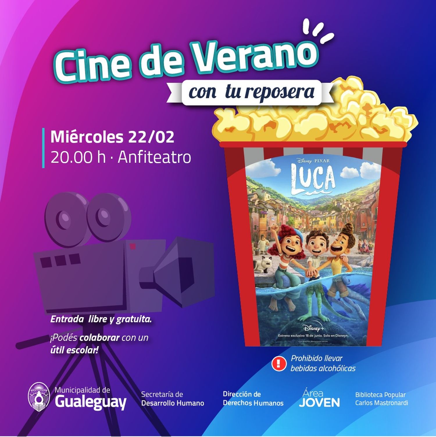 Cine de Verano con tu reposera