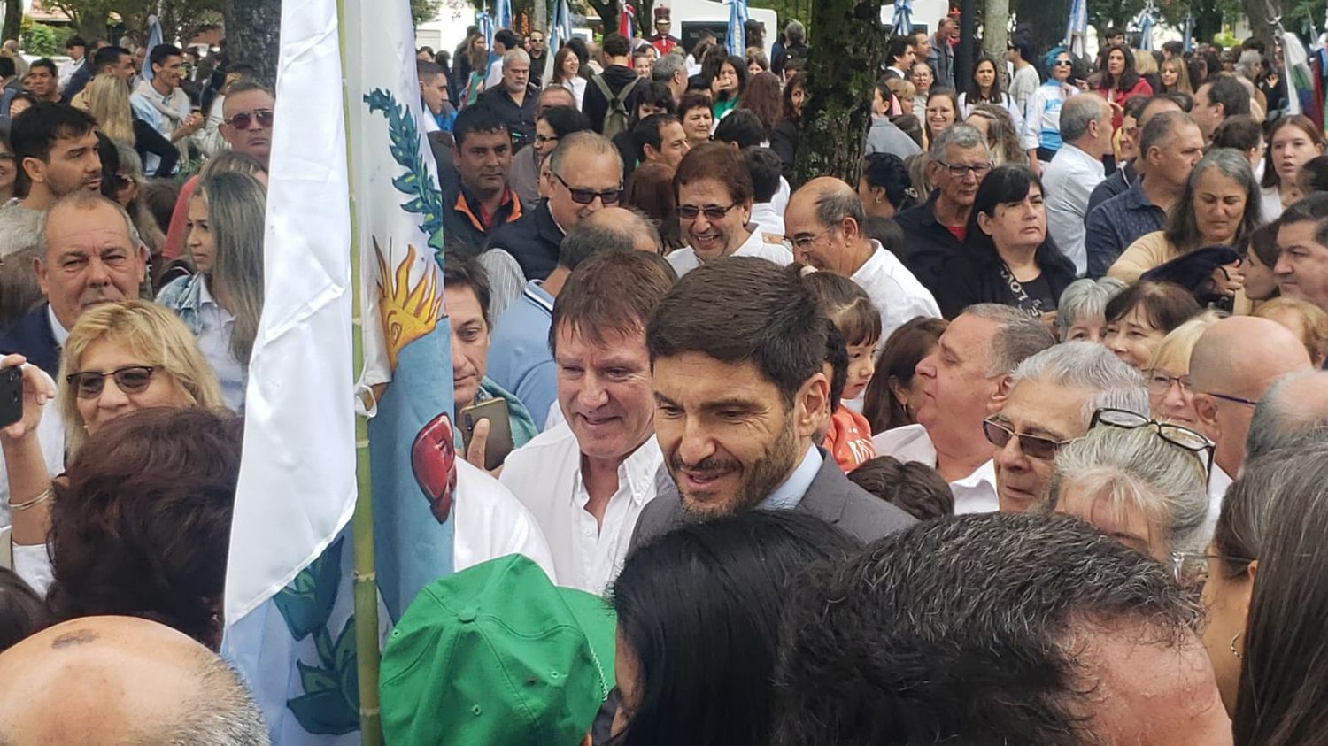 Gobernador Pullaro en la acto oficial por Malvinas.