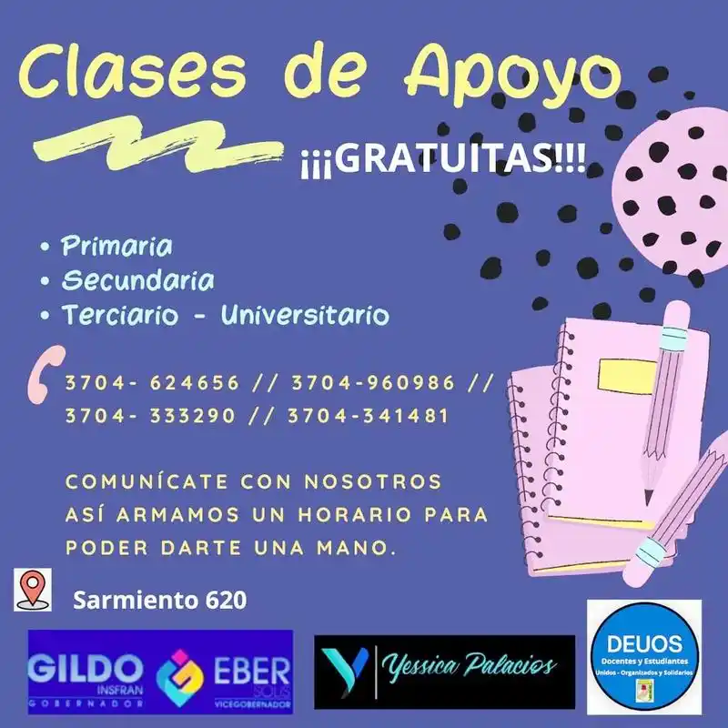 Grupo de docentes y estudiantes brindan
clases particulares de apoyo de forma gratuita