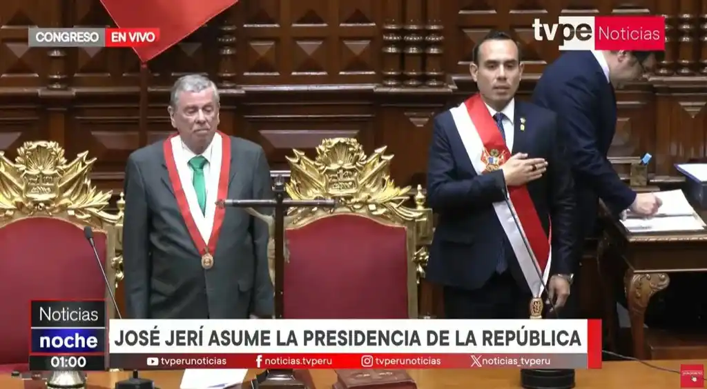 El Congreso de Perú destituyó  a la presidenta Dina Boluarte. NA