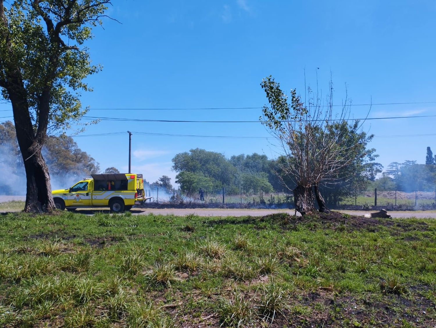 La sequía sigue afectando al sur santafesino: nuevo incendio de pastos naturales