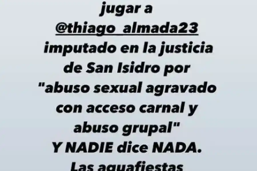 La historia compartida por Thelma en su cuenta de Instagram