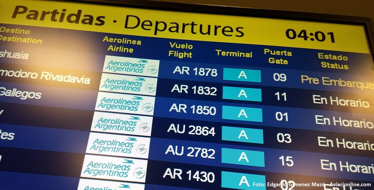 Vuelos interprovinciales programados en Argentina durante agosto