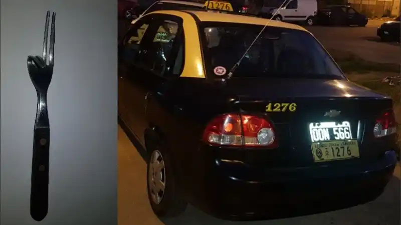 Rosario: asaltó a un taxista con un tenedor y lo detuvieron