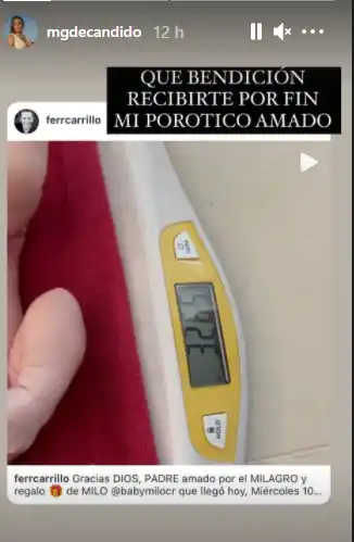 La esposa de Fernando Carrillo también compartió su alegría. Foto: Instagram