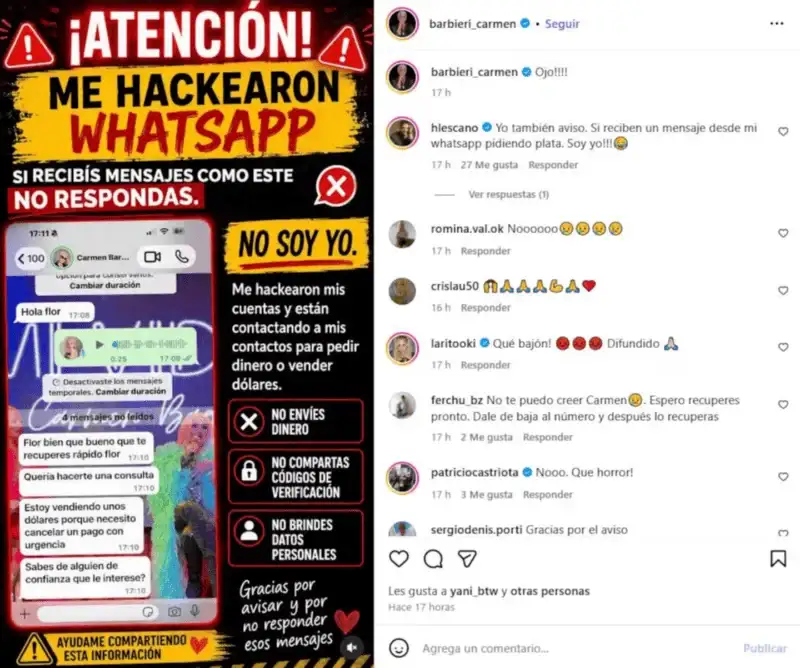 Hackearon a Carmen Barbieri - 2