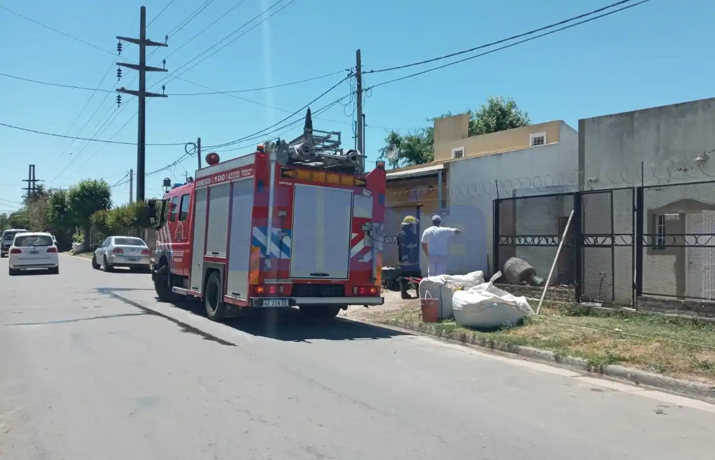 Realizaban arreglos en el garage de una vivienda y comenzó a prenderse fuego