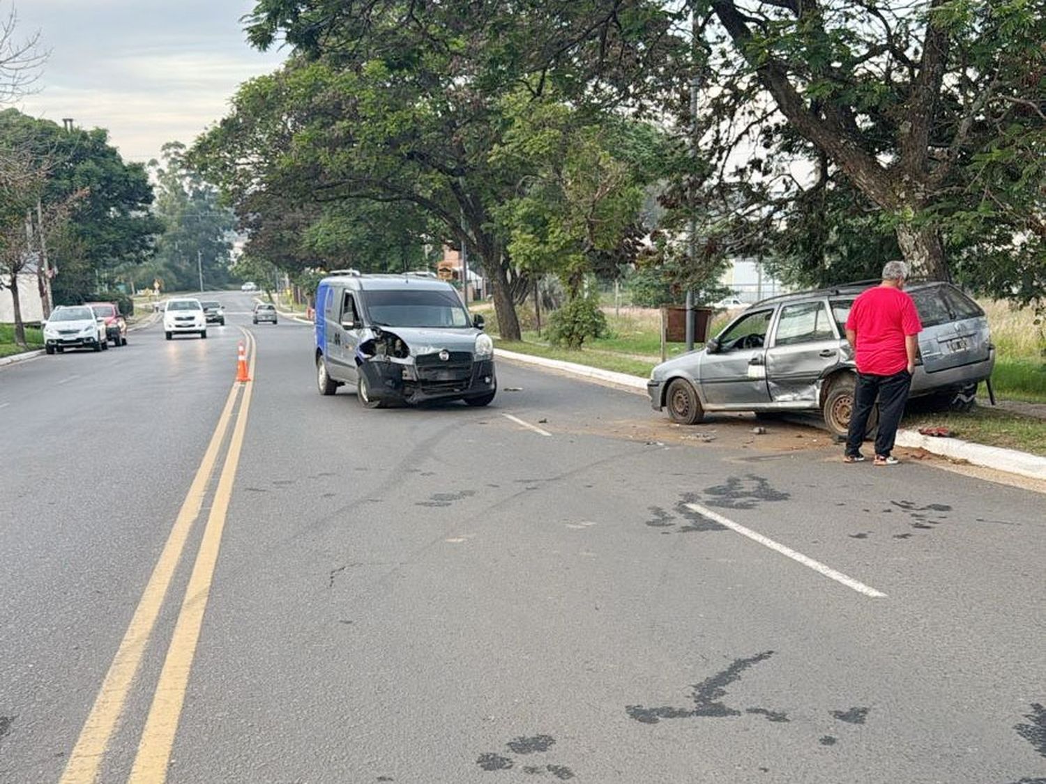 Accidente de tránsito en Avenida Independencia y Chubut