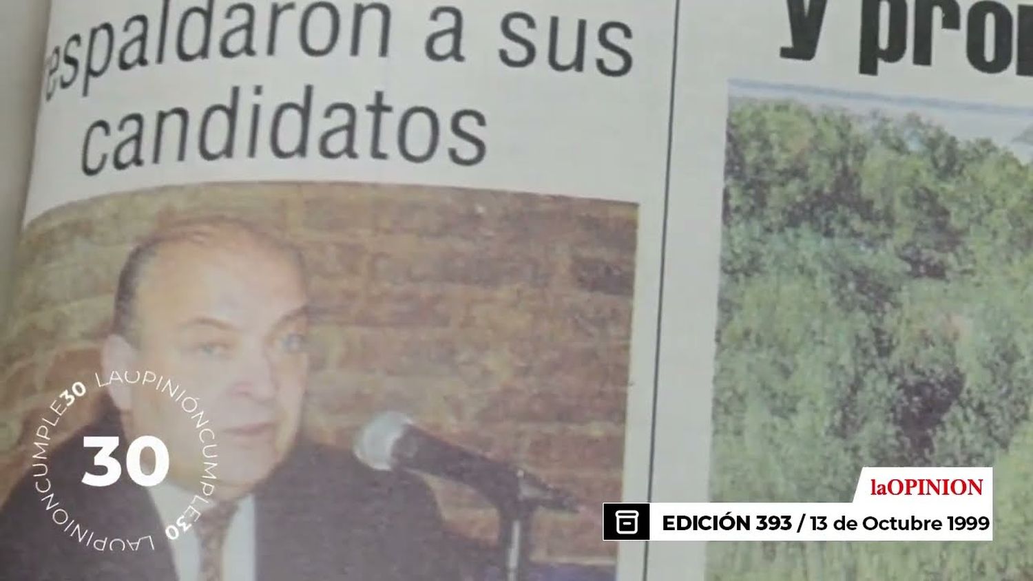 30 años de La Opinión: la tapa del 13 de octubre de 1999