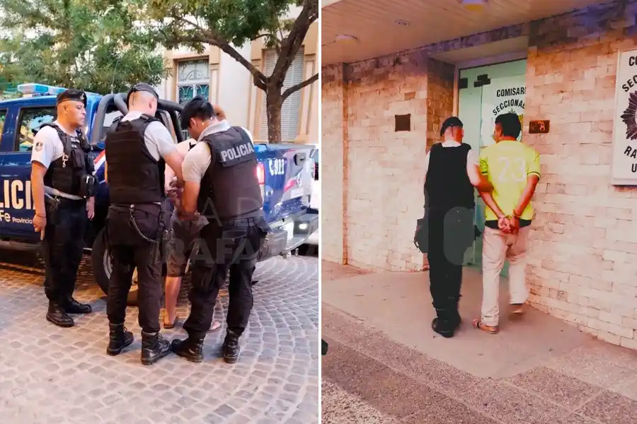 Inhalando “Poxi-ran”, molestaban a todos los que pasaban caminando por Bv. Santa Fe