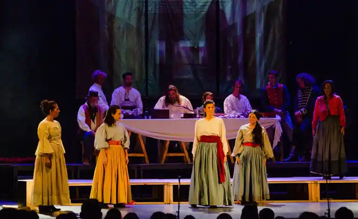 Grilla de programación del espectáculo Romance de los Pueblos Libres