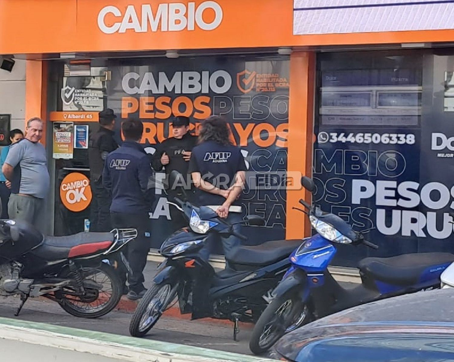 Operativo de Afip en una casa de cambios del centro de la ciudad