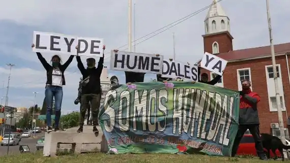 En reclamo por los humedales, hubo una movilización en el Túnel Subfluvial