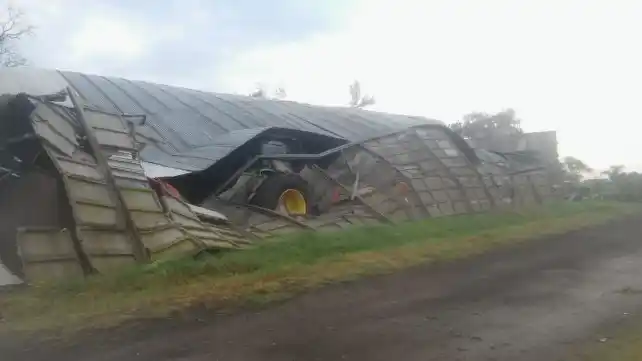 Temporal en el departamento de Diamante: viviendas arrasadas y personas hospitalizadas