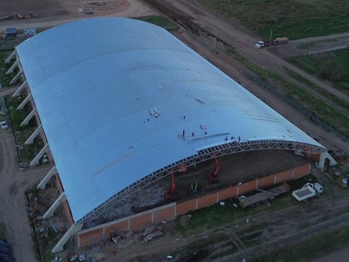 El nuevo velódromo de Rafaela ya cuenta con techo al 100%