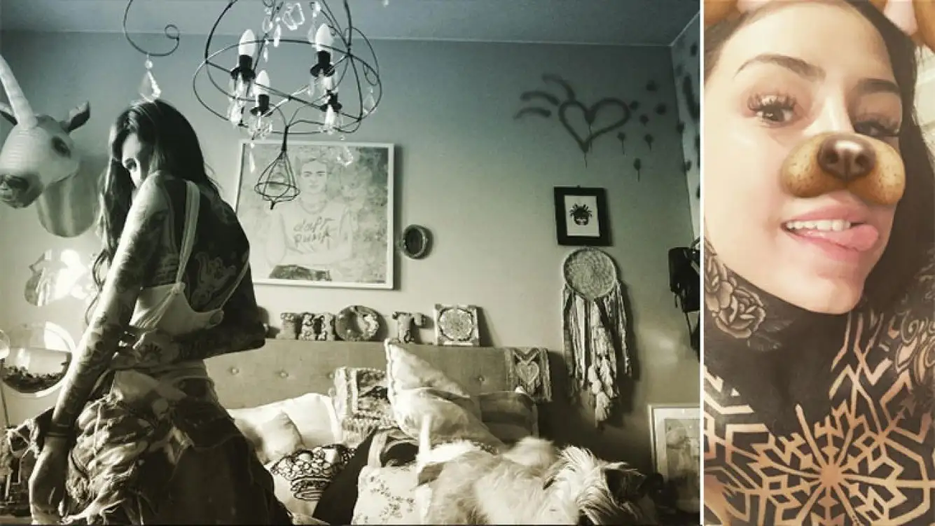 Candelaria Tinelli mostró la intimidad de su habitación