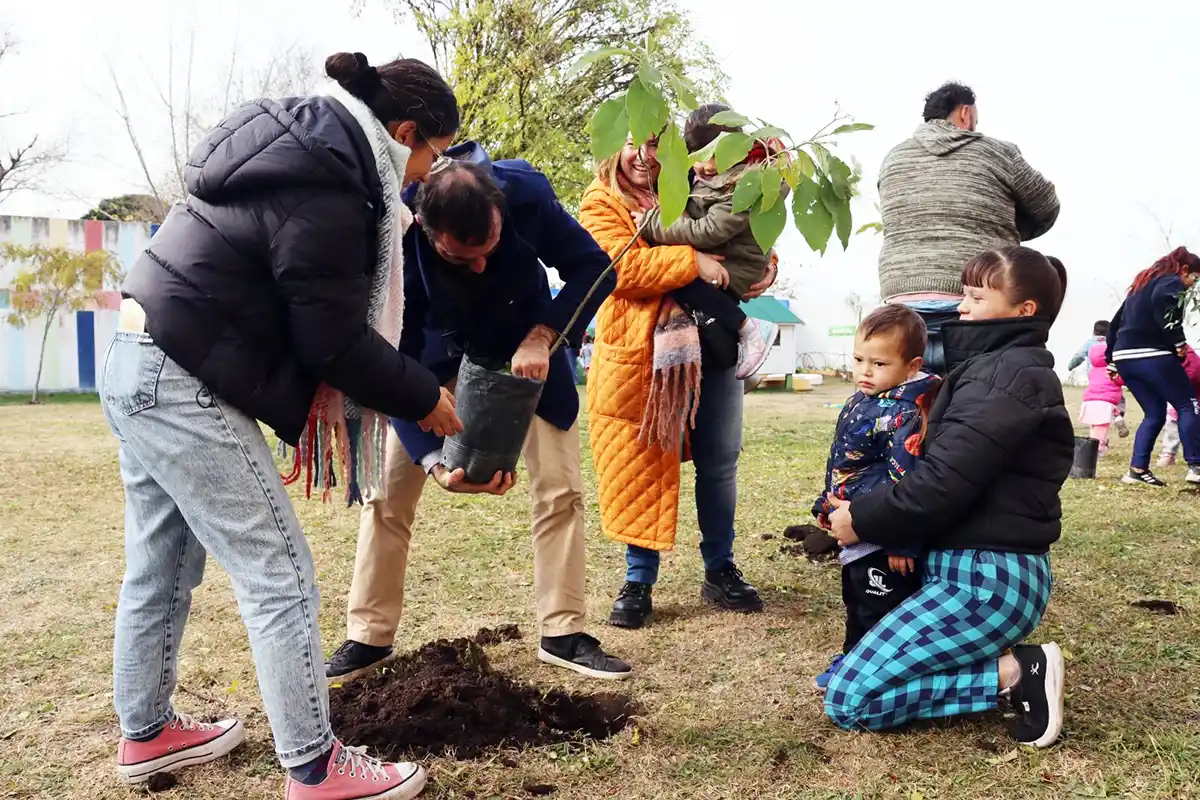 Árboles. Plantaron en dos barrios de la ciudad de Olavarría