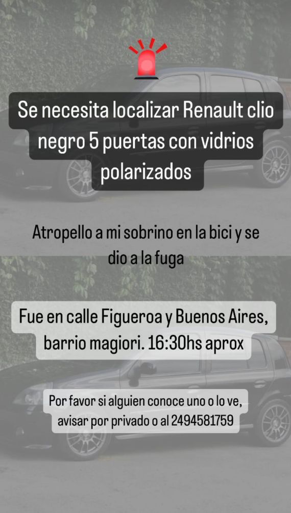 Intentan dar con el conductor del vehículo que atropelló a un nene de 14 años y huyó